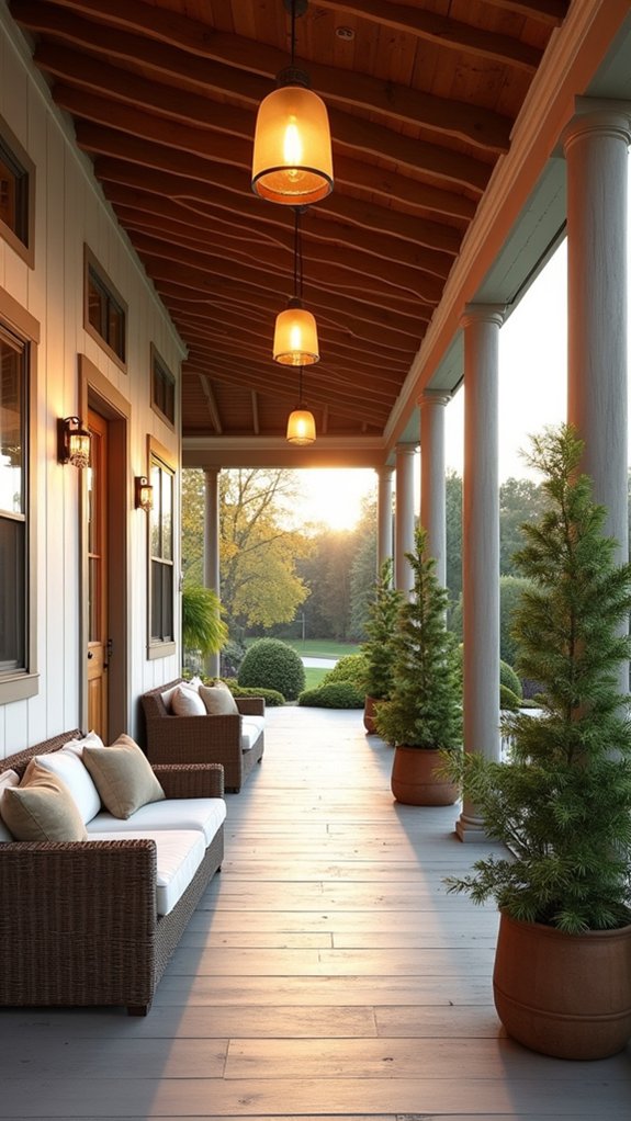 vintage lighting enhances warmth