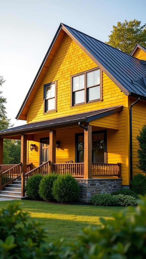 warm inviting farmhouse exterior