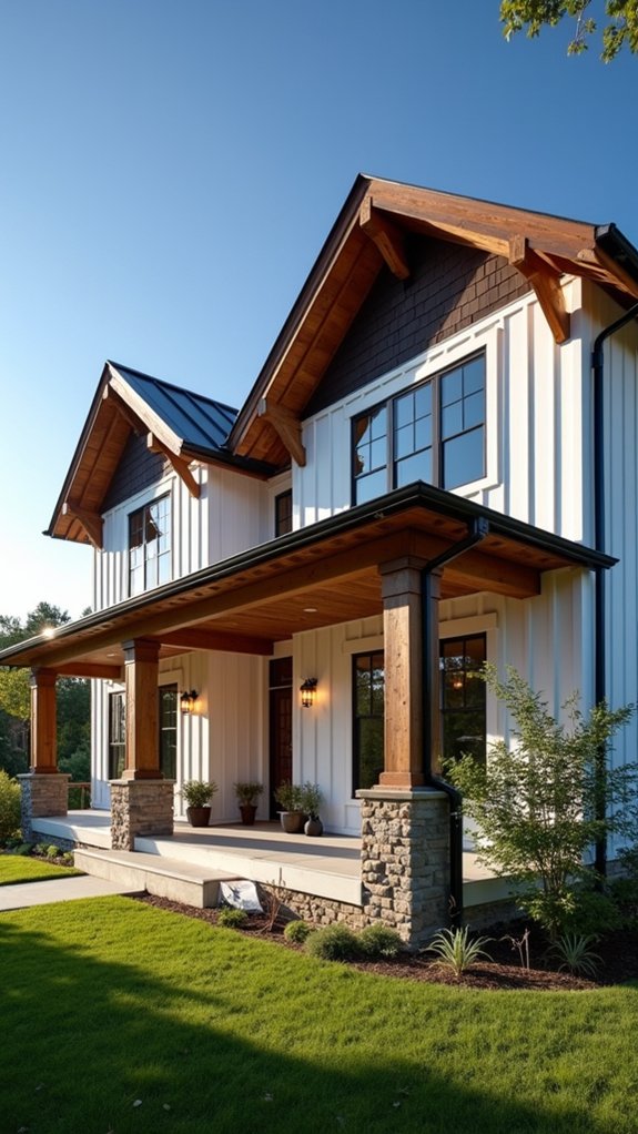 warm stained wood ceiling