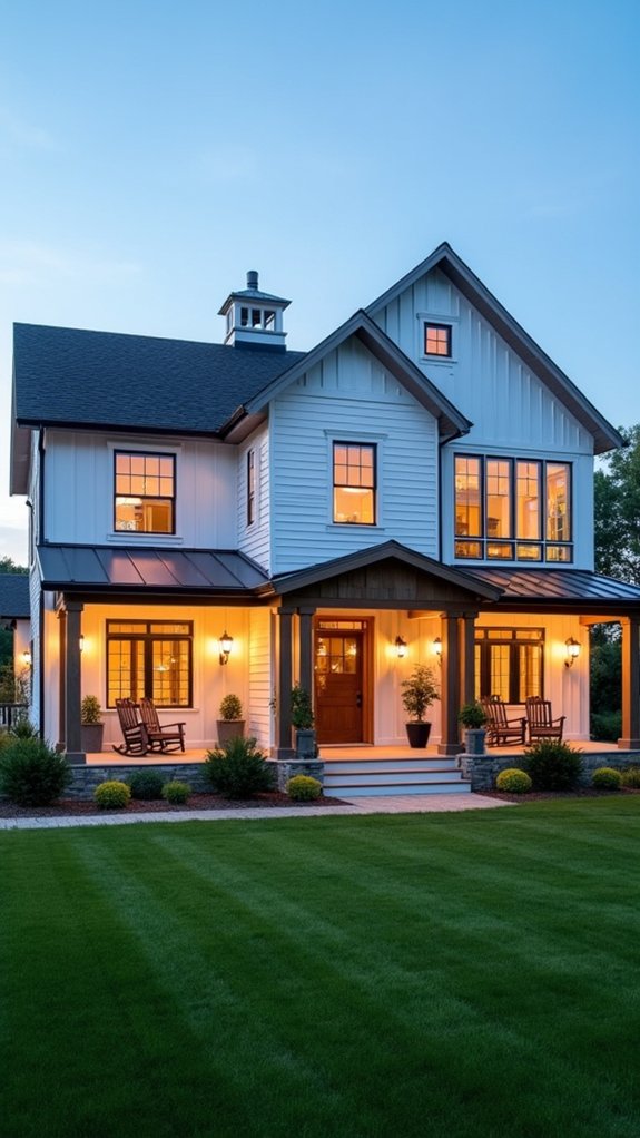 welcoming farmhouse front facades