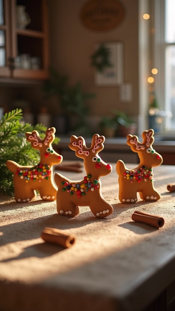 adorable gingerbread reindeer decorations