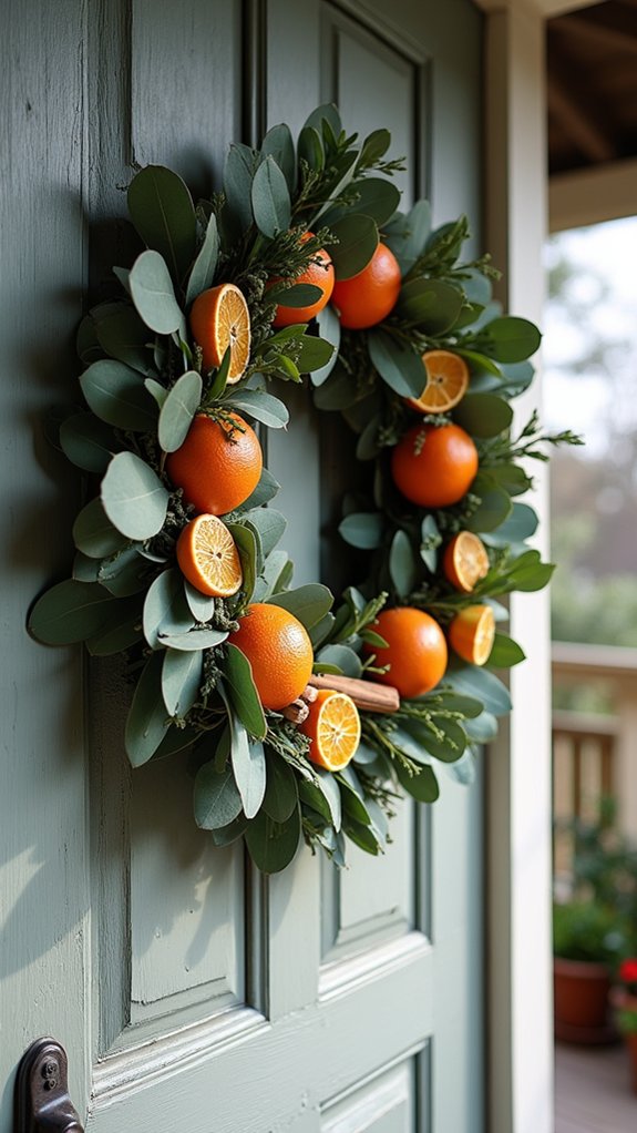aromatic festive wreath decoration