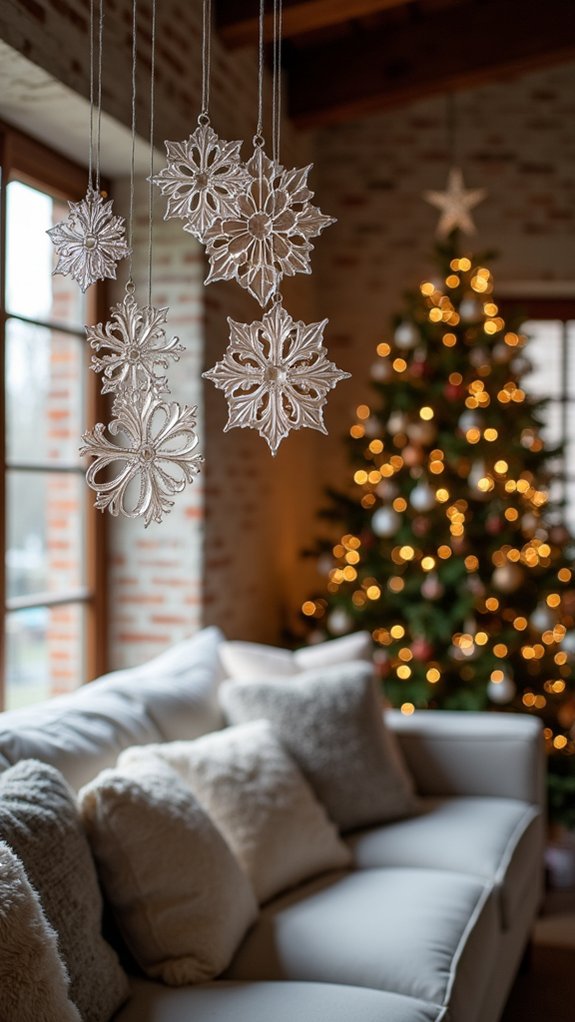 artistic glass snowflake decorations