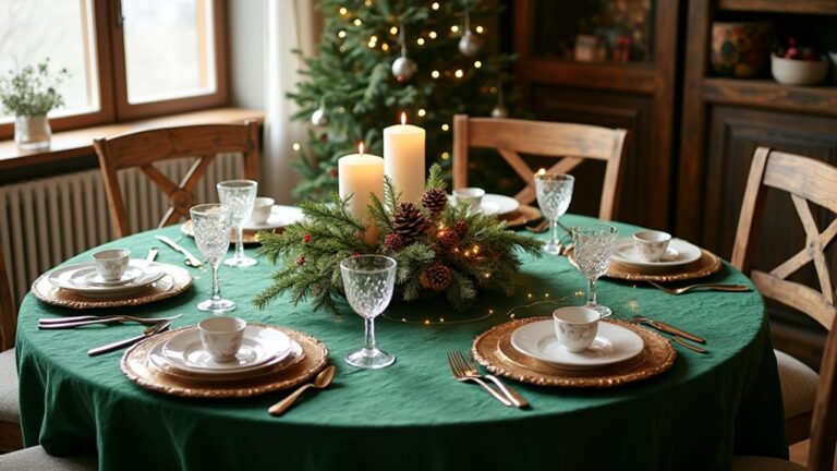 balanced festive table settings