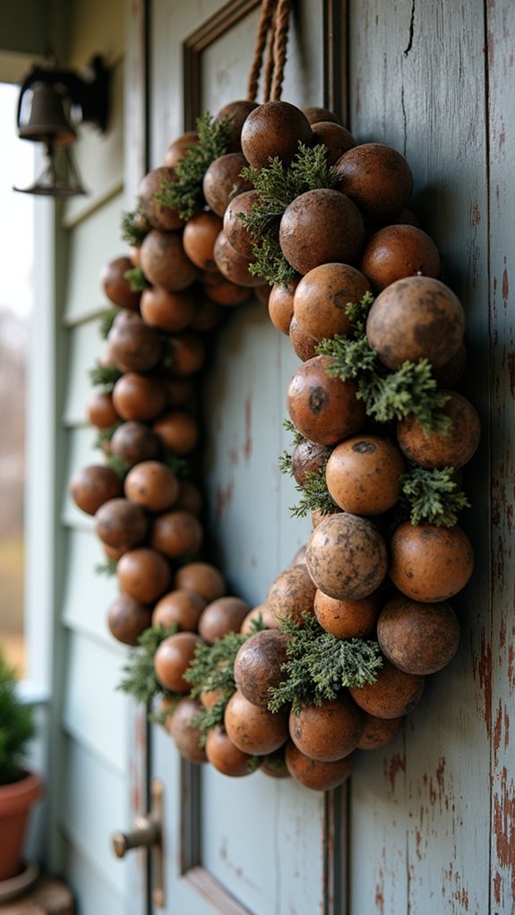 bead wreath with photos