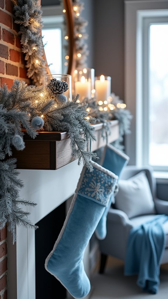 blue and silver decor