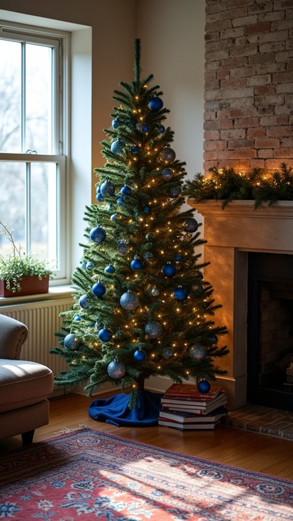 bold blue silver elegance