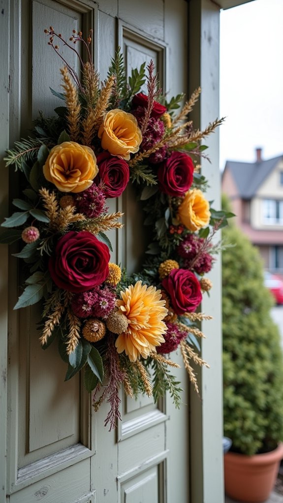 burgundy and mustard elegance