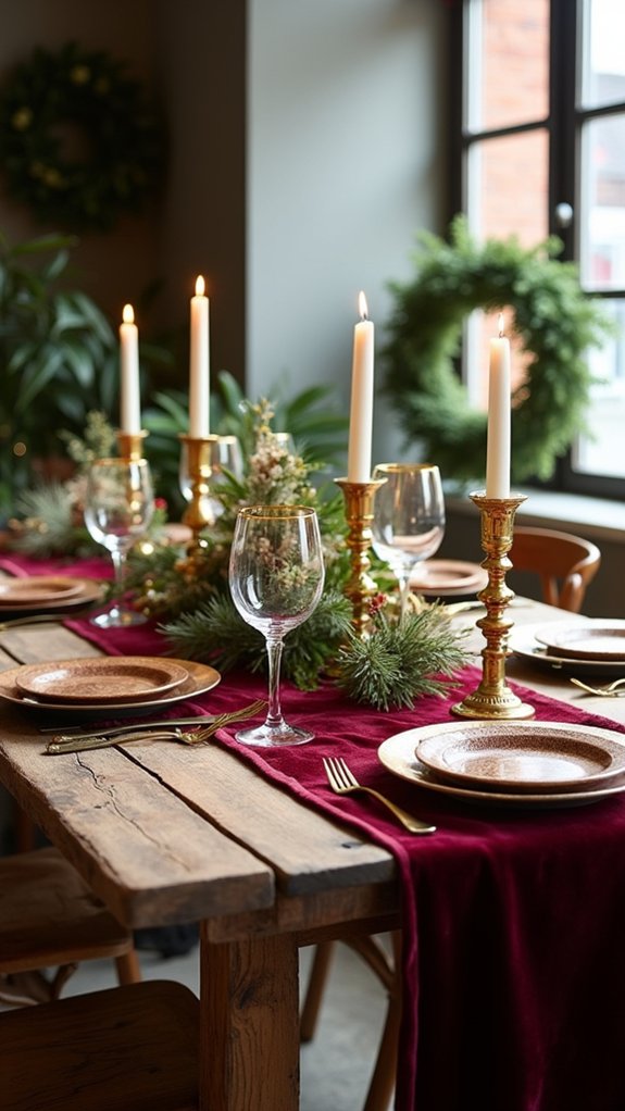 burgundy gold velvet elegance