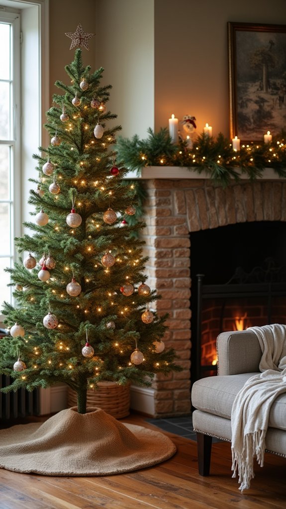 burlap christmas tree skirt