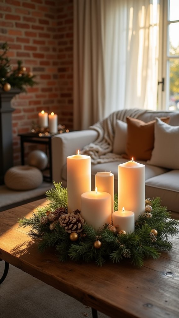 candlelit centerpieces create ambiance