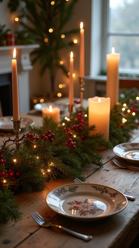 candlelit winter wonderland accents