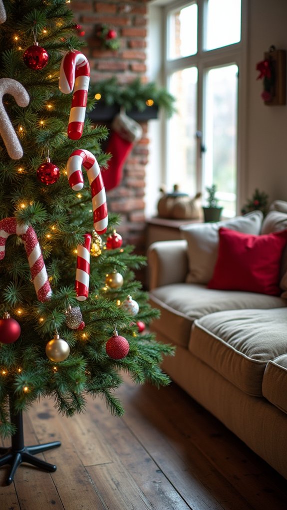 candy cane holiday charm