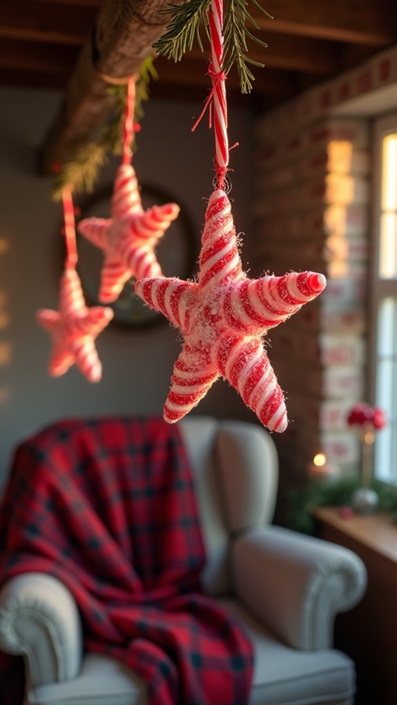 candy cane star decorations