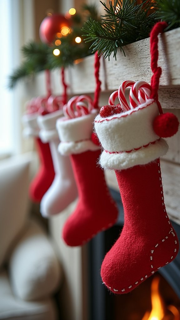 candy cane stocking decorations