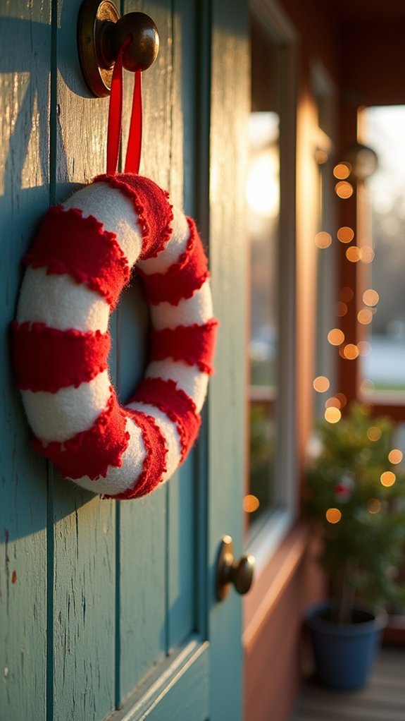 candy cane wreath design