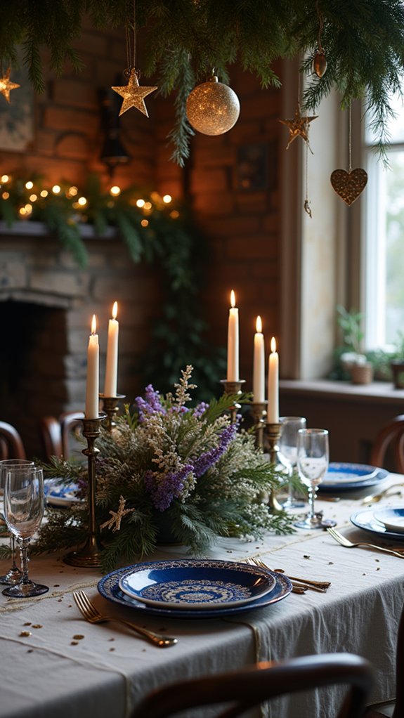 celestial themed dinner decor