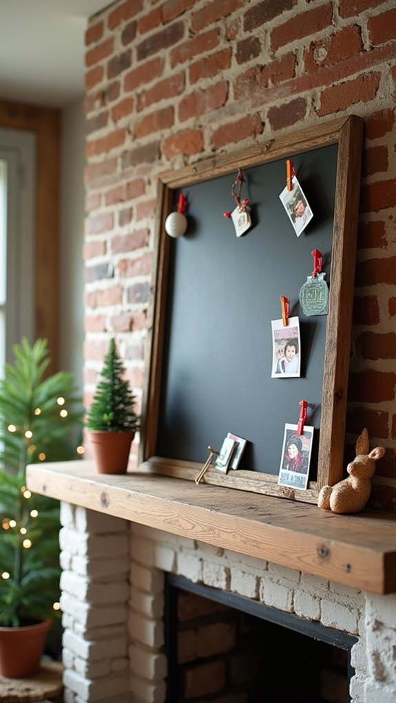 chalkboard photo gallery display