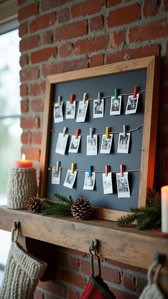 chalkboard photo memory display
