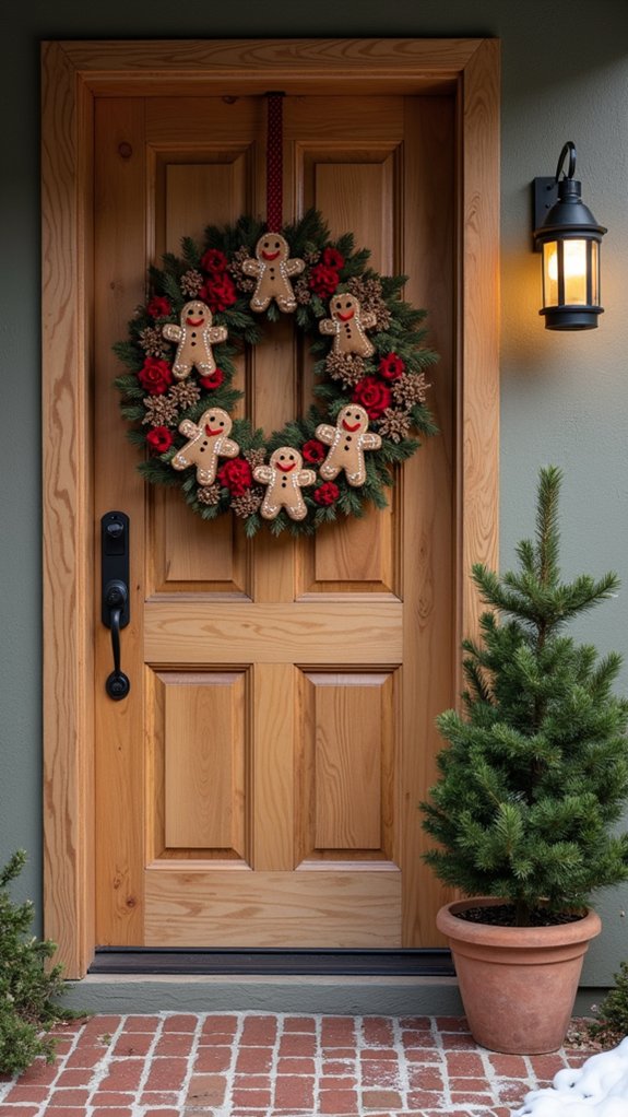 charming gingerbread man wreath