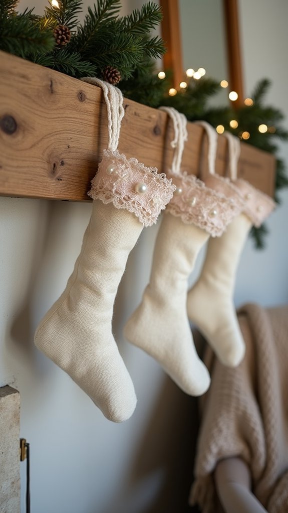 charming holiday lace stockings