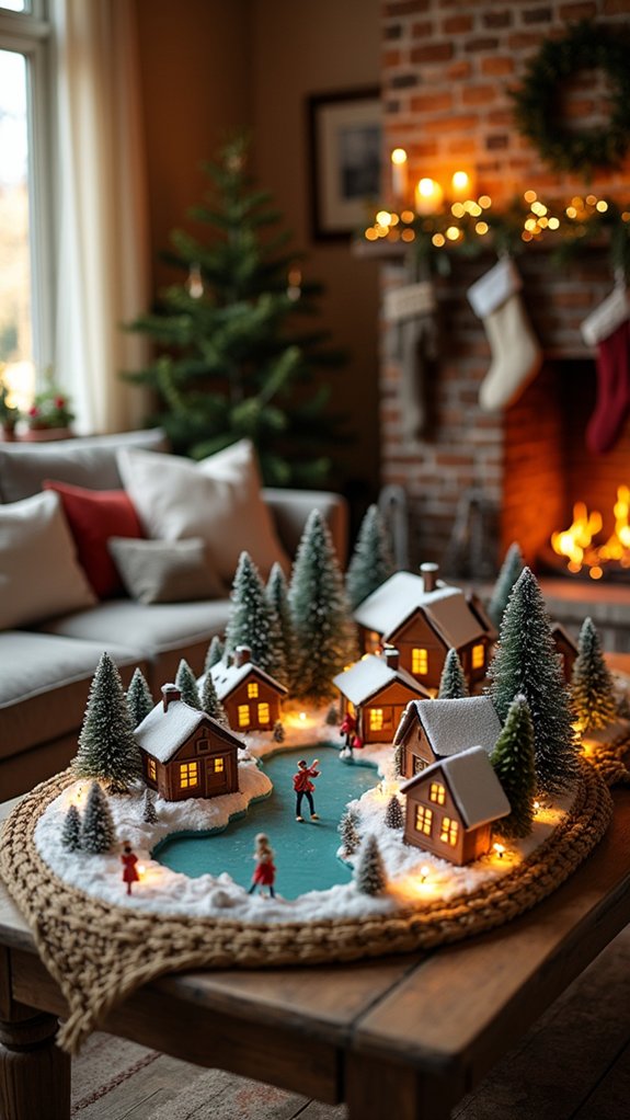 charming holiday village display