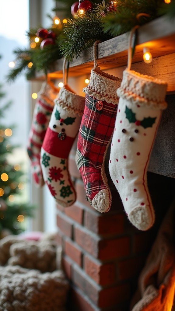 charming mini fabric stockings