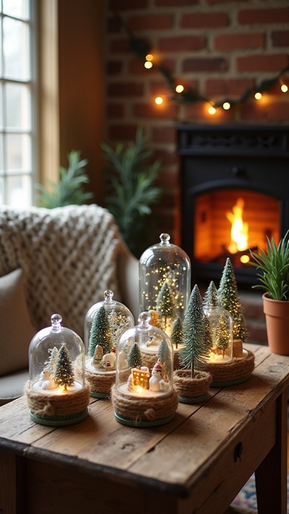 charming winter snow globes