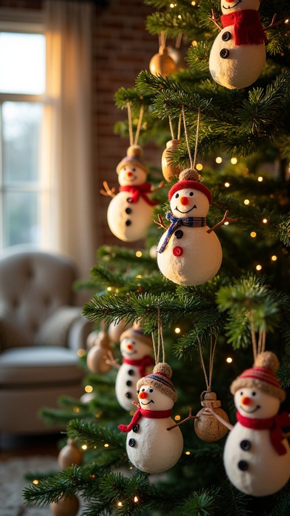 charming winter snowman ornaments