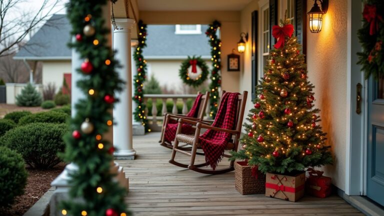 23 Festive Front Porch Christmas Tree Ideas That Welcome With Cheer cheerful christmas tree decorations