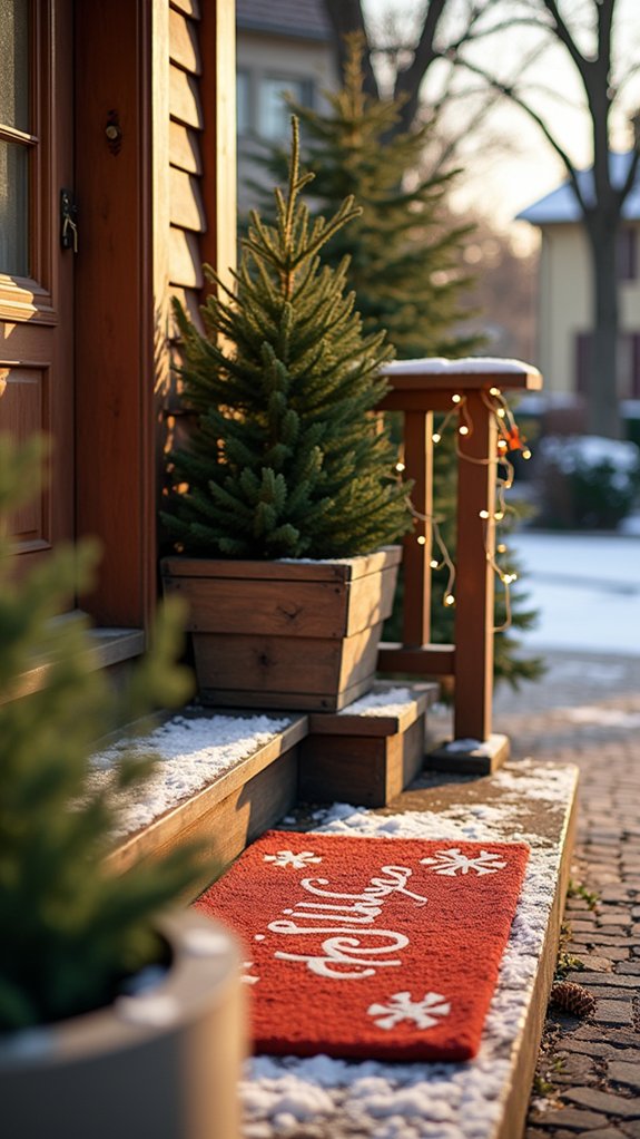 cheerful holiday doormat designs