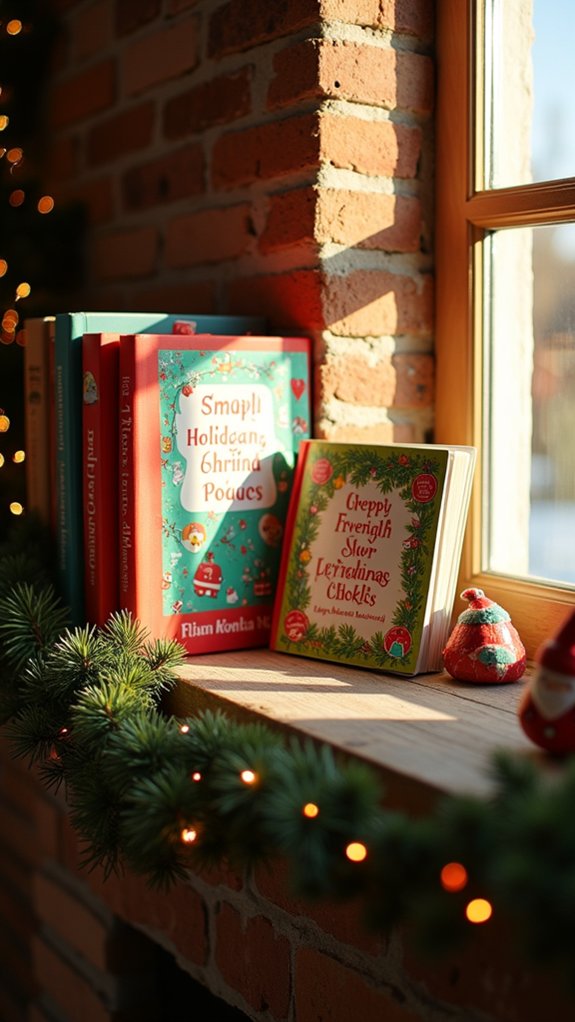 cheerful holiday reading nook