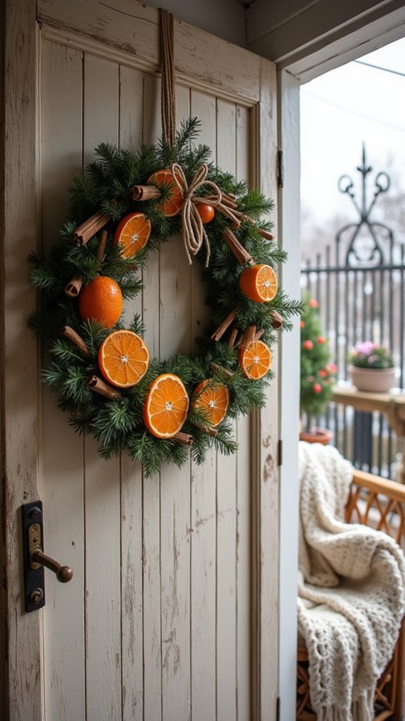 cinnamon and orange wreath