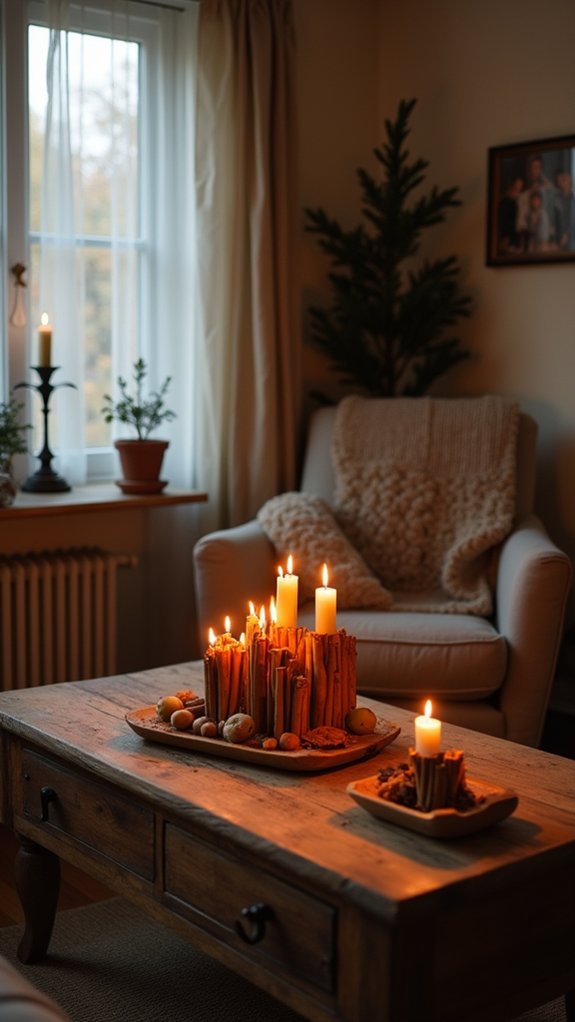 cinnamon stick candle holders