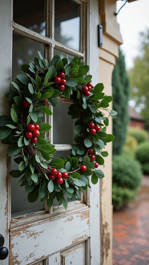 classic eucalyptus holly wreath