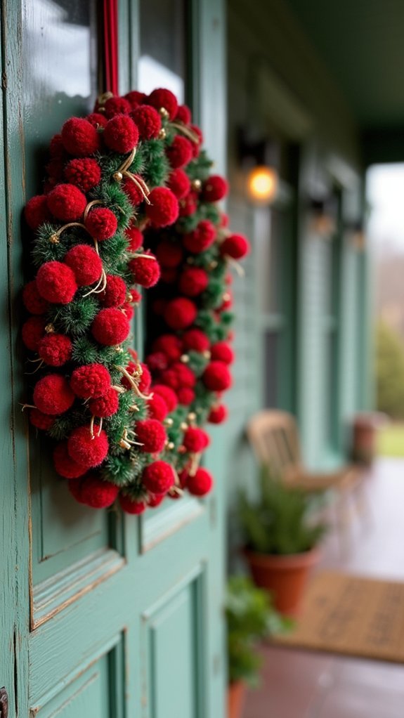 classic festive yarn wreath