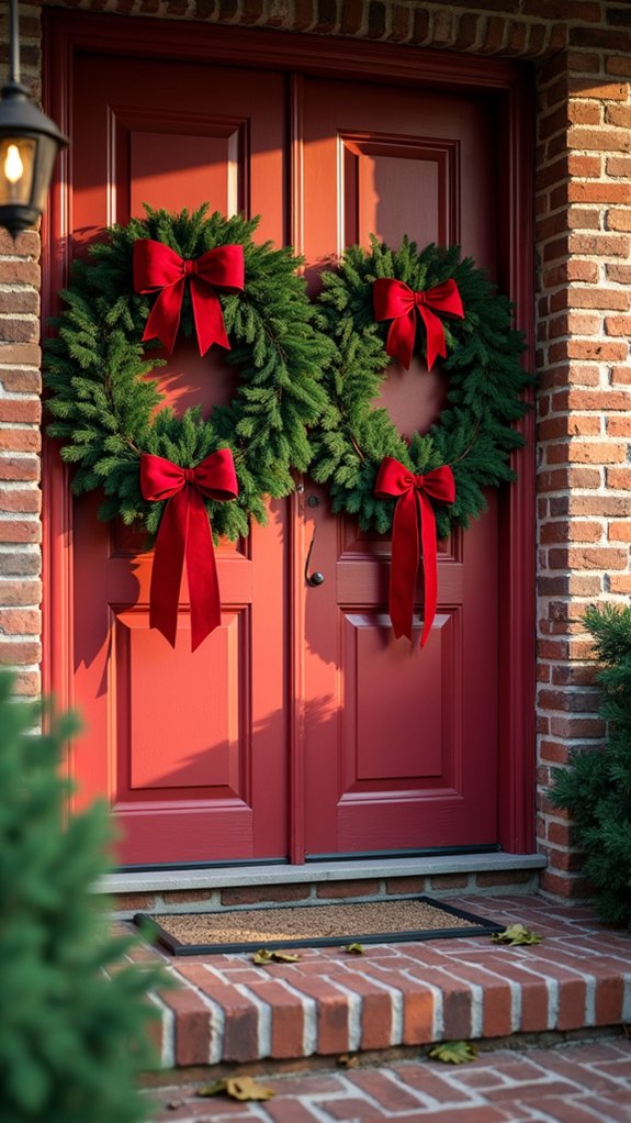 classic greenery and bows