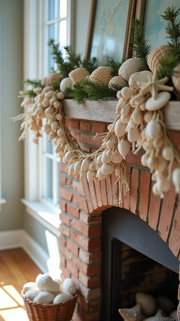 coastal seashell holiday decor