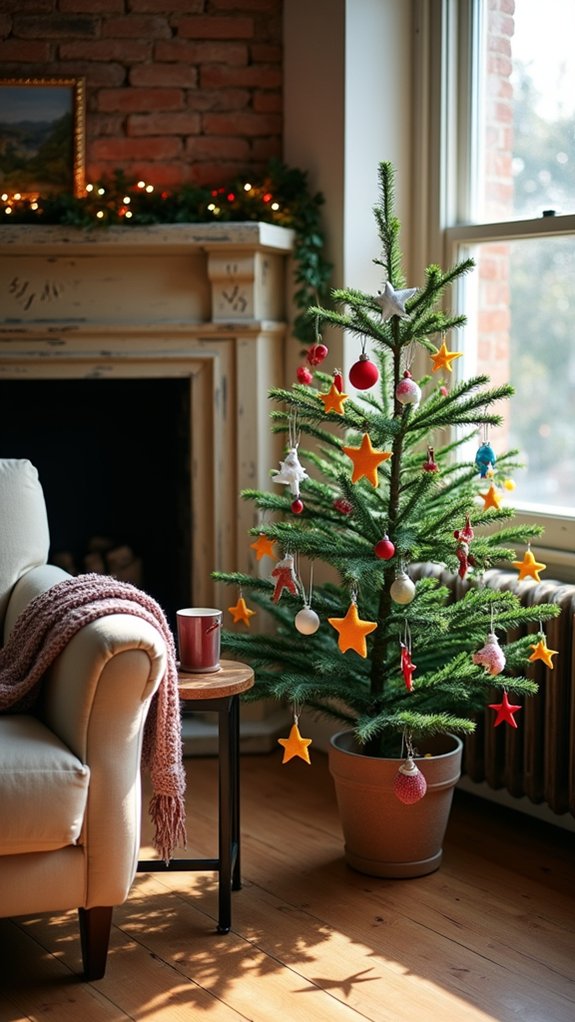 colorful felt ornament tree