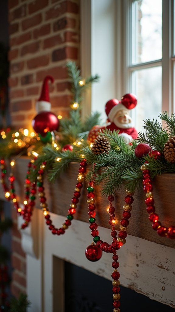 colorful festive beaded display