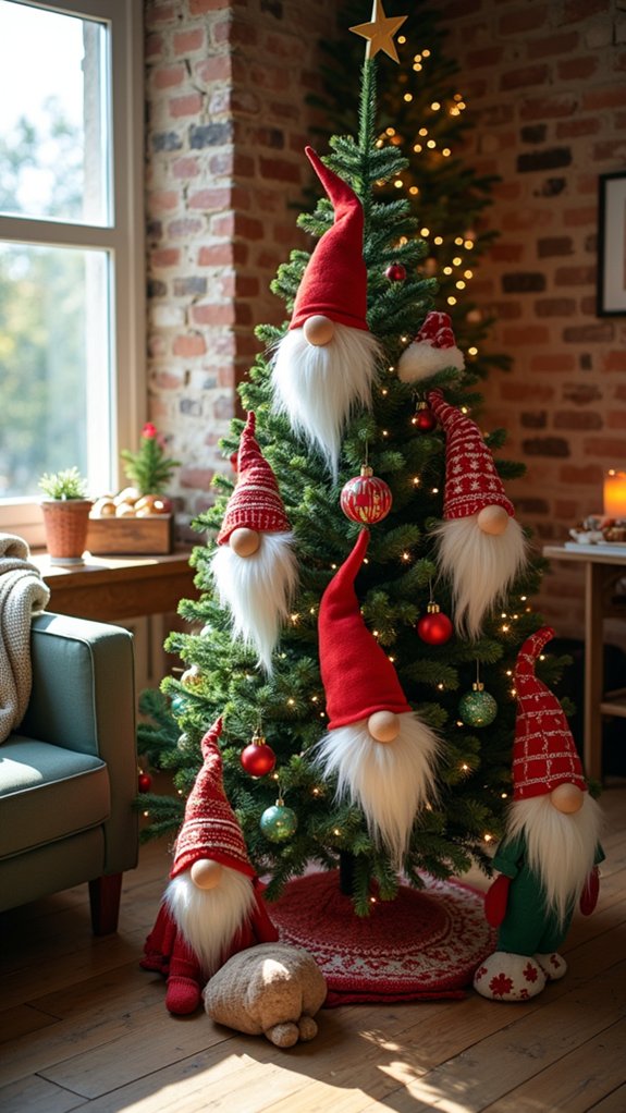 colorful gnome figurines joyfully decorate