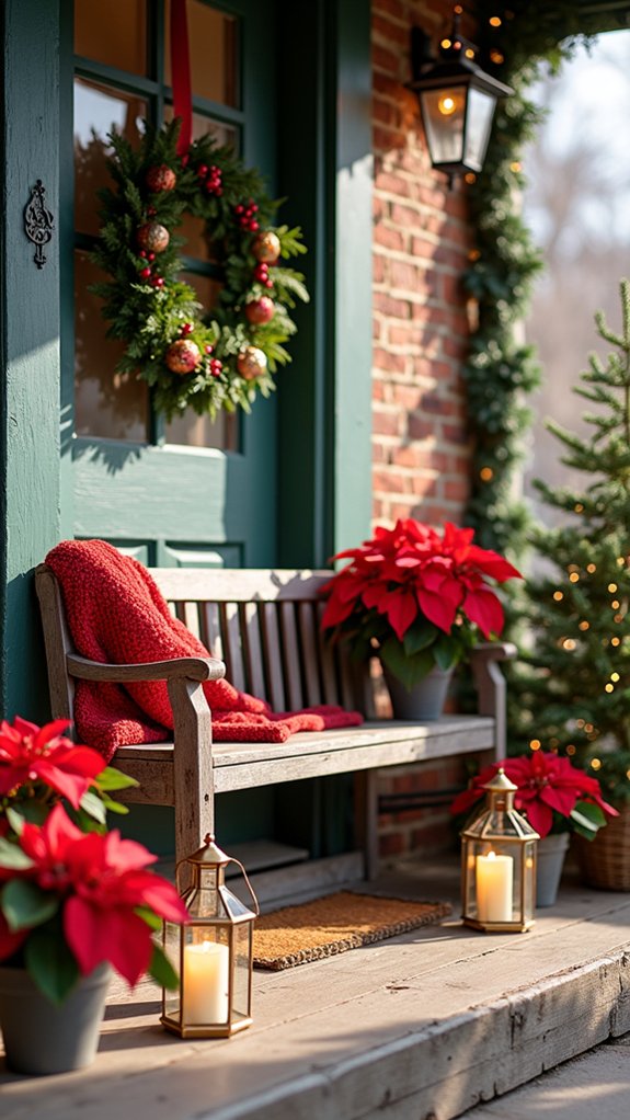 colorful holiday floral arrangements