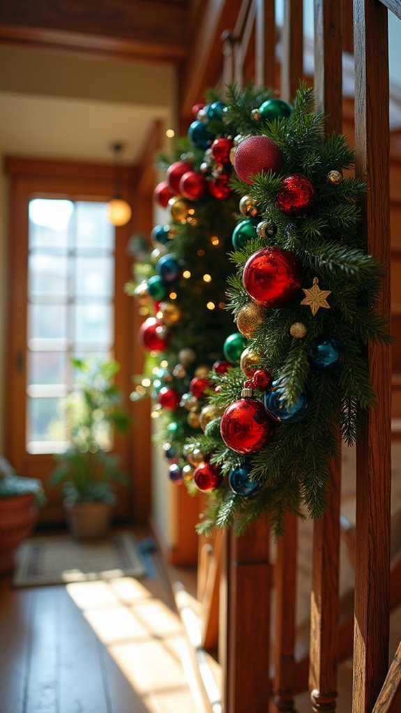 colorful holiday ornament wreath