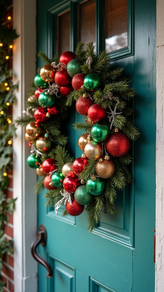 colorful metallic ornament cluster