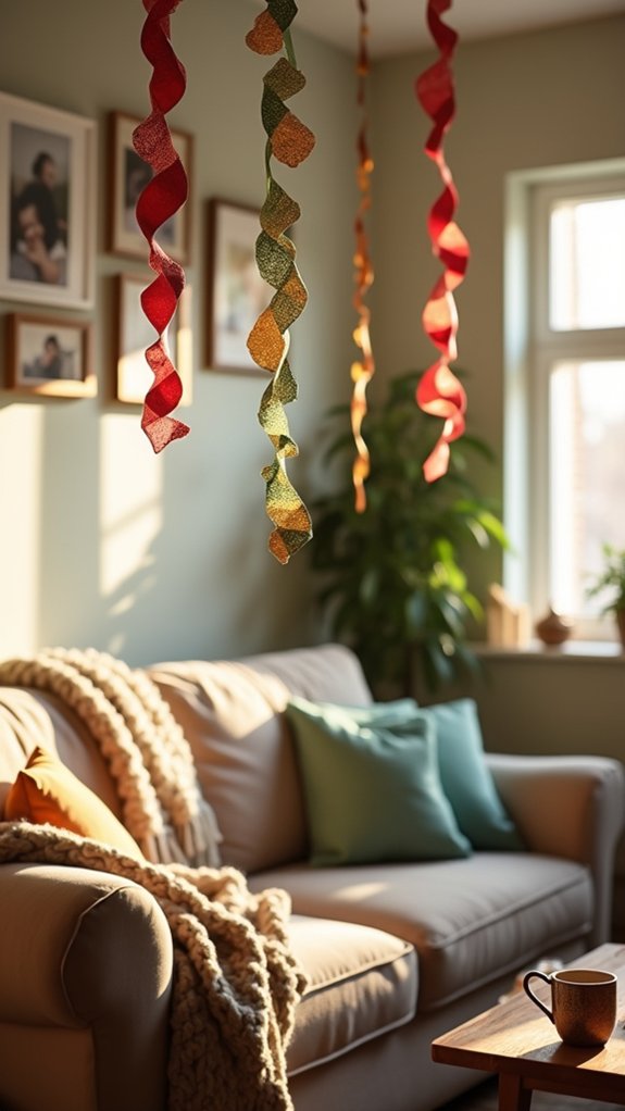 colorful paper chain garlands