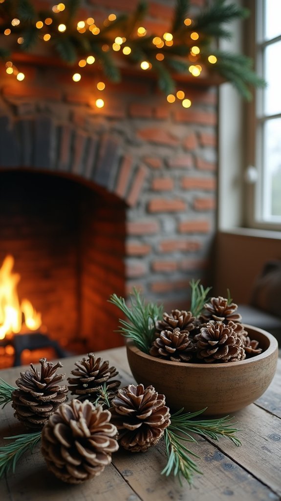 colorful pinecone string art