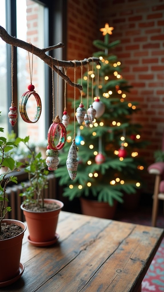 colorful recycled paper beads