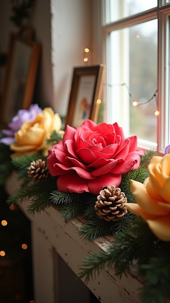 colorful ribbon flower decorations