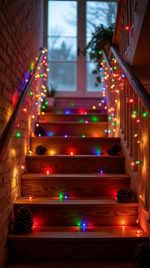 colorful staircase led lighting