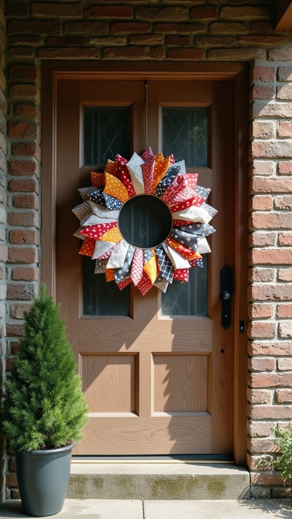contemporary geometric wreath design